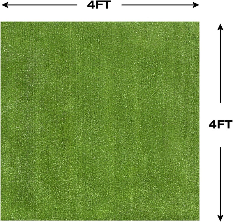 XLX TURF Outdoor Artificial Grass Rug 4FT X 4FT, Green Synthetic Turf Floor Mat for Balcony, Patio, Yard, Pets Dogs Grass Pad - Image 2